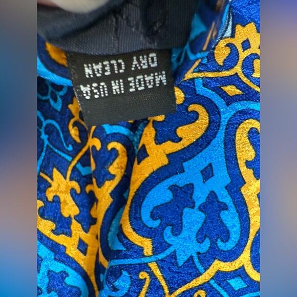 Rush Limbaugh No Boundaries Collection “Blue Links” Silk Tie USA 1996 vintage - Picture 6 of 6